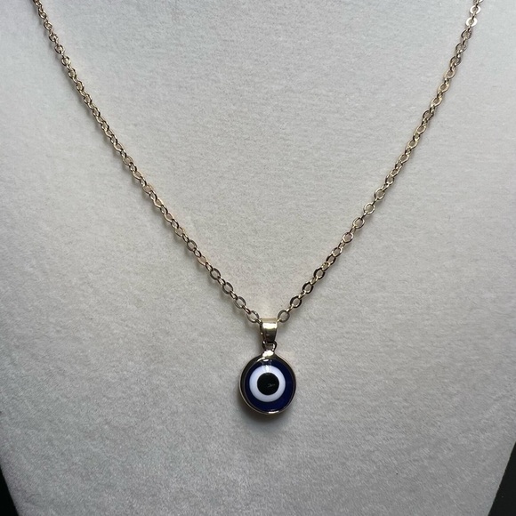 🍁 Elegant Blue Evil Eye Pendant Necklace - Picture 1 of 2